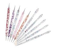 GANAZONO 10pcs Double-ended Nail Art Brushes for Precise Dotting and Liner Painting Nail Drawing Pens for Creative Flower Motifs and Embossing Textures Versatile Tools for Professional and