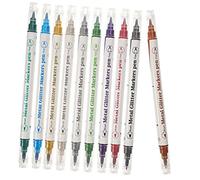GANAZONO 10pcs Double Ended Nail Art Pens Compact Nail Markers for DIY Dotting Lines Floral Patterns Comfortable Grip Manicure Drawing Tools