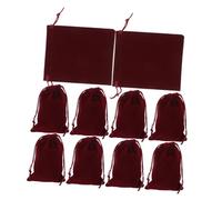 GANAZONO 10pcs Drawstring Flannel Bags for Jewelry Small Flannel Pouches for Bracelets Party Treat Bags Drawstring Pouches for Birthday Party Favors and Event Supplies