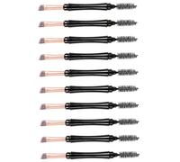 GANAZONO 10Pcs Dual-ended Eyebrow Brush Kit with Cover Portable Makeup Tools for Eyelash and Brow Grooming Soft Bristle Brushes for Precise Eye Makeup Convenient