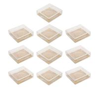GANAZONO 10pcs Eyelash Storage Case with Quick-open Lash Tray Portable False Eyelash Organizer Box for Women Travel Dustproof Cosmetic Holder in Frosted Gold