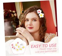 GANAZONO 10Pcs Flower Hair Clips Secure Grip Alligator Pins for Women Cute Tropical Daisy Style Hair Accessories for Daily Wear Parties Weddings