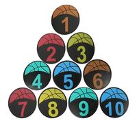 GANAZONO 10pcs Football Marker Discs for Training, Tpe Material Practical and Sturdy, Assorted Colour, Suitable for Football and Basketball on Grounds and Classrooms Random Color