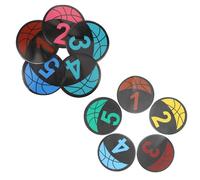 GANAZONO 10pcs Football Training Marker Discs Set with Numbers 1-5, 23cm Flat Non-slip Soccer Spot Markers for Field Practice and Athlete Agility Training