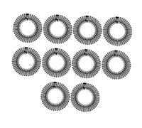 GANAZONO 10Pcs Full Circular Stretch Comb Flexible Plastic Circle Hair Combs for All Hair Types Comfortable and Hairband Holder