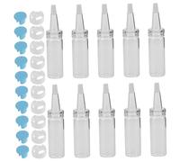 GANAZONO 10pcs Glass Hamster Water Dispensers Small Animal Milk Feeders for Hamsters Sugar Gliders Squirrels Reusable Pet Nursing Bottles for Orphaned and Newborn Pets