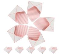 GANAZONO 10pcs Pink Paper Flower Storage Boxes Envelope Shape with Fine Workmanship and Resistant to Touch for Wedding Day and Birthday Flower Wrapping