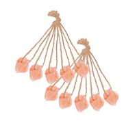 GANAZONO 10pcs Pink Salt Lick Blocks Ropes, Mineral Salt Chew for Horses, Cows, Deer and Livestock, 30-50g Each, Outdoor Wildlife Feeding