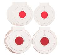 GANAZONO 10Pcs Portable Outdoor Training Targets with Hanging Hooks Precision Thickened White and Red Targets Lightweight for Shooting Practice and Skill Improvement