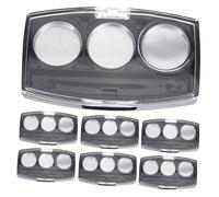 GANAZONO 10Pcs Refillable Eyeshadow Palette with Aluminum Pans Transparent Cosmetic Tray for DIY Eye Shadow Lipstick Blusher Compact Portable Makeup Storage Case