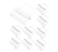 GANAZONO 10pcs Roller Shades Pull down Clips Lifting Clamp for Rod Easy Installation Roller Shade Handle for Cordless Blinds Transparent Design for Home Use