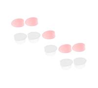 GANAZONO 10pcs Silicone Lip Brush Covers Lip Mask Brush Dustproof Sleeves Semi-red Head Holders for Travel and Daily Use