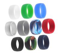 GANAZONO 10pcs Silicone Ring Decorative Skin-friendly Silicone Rings Comfortable Sports for Men Outdoor Activities Wedding