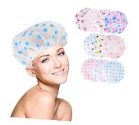 GANAZONO 10pcs Stylish Shower Hat Bathing Cap Hair Protection for Women Ladies Insulation Performance