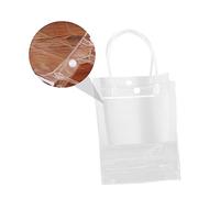 GANAZONO 10Pcs Transparent PVC Hand Bags Durable Portable Container for Women Stylish Packaging Strong Bearing Design Easy to Carry for Daily Use