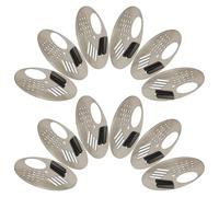 GANAZONO 12pcs Bee Escape Hive Valve Stainless Steel round Beehive Entrance Disc Silver for Nest and Beehive, Ventilation, Drift Management, Beekeeping Supplies for Beekeepers