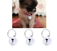 GANAZONO 12pcs Copper Pet Bells for Cats and Dogs Metal Pendant Accessories with Ringing Sound Silver Color for Everyday Wear and Pet Tracking