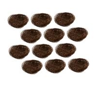 GANAZONO 12pcs Easter Bird Nest Ornaments Realistic Miniature Nest Eggs Garden Decor Home Office Soft Natural