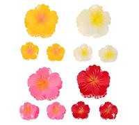 GANAZONO 12PCS Gradient Hibiscus Flower Hair Claw Clips Lightweight Plumeria Barrettes for Women Secure Hold Stylish Floral Hair Accessories for Beach Wedding Casual Outings