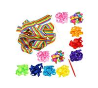 GANAZONO 12PCS Gymnastics Ribbons with Fiberglass Twirling Rods Non-slip Handle Artistic Dance Streamers for Gymnastics Ballet Party Favors and Exercise Training Random Colors Random Color