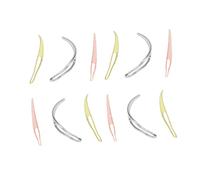 GANAZONO 12Pcs Hair Extension Crochet Hook Needles for Braiding and Dreadlocks Salon Tool with Flexible Wire in Gold Silver Rose Gold for Home Use