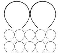 GANAZONO 12pcs Plastic Headband Pack Craft Plastic Headbands for Crafts Anti-slip Teeth for Women DIY and Running