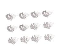 GANAZONO 12pcs Rhinestone Tiara Hair Comb Hair Clip Boys and Girls Crown for Birthday Party for Girls Cute Crown Headband Party Tiara