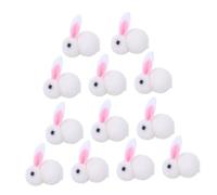 GANAZONO 12pcs White Plush Rabbit Dolls Christmas Tree Decorations Small Bunny Plush Ornaments Party Bunny Decor Desktop Adornments for Holiday Seasonal Display
