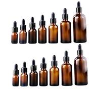 GANAZONO 14pcs Essential Oil Bottle Glass Dropper Bottle Medicinal Brown for Cosmetics Refillable Liquid Dropper Dispenser