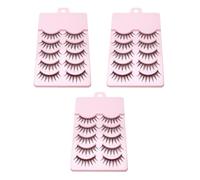 GANAZONO 15 Pairs Natural Look Fake Lash Extensions for Home DIY Salon Use for Parties Date Nights and Events Durable Eye Catching Design Suitable for Various Makeup Styles