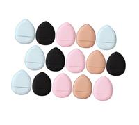 GANAZONO 15pcs Mini Finger Puff Small Drop-shaped Breathable Makeup Powder Reusable for Wet and Dry Facial Beauty Supplies Girl Cosmetics