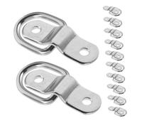 GANAZONO 16pcs Heavy Duty D Ring Tie Down Anchors Trailer Lashing Rings Cargo Truck Bed Hooks for Camper Suv Pickup Trailer Cargo Security