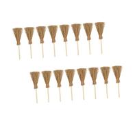GANAZONO 16pcs Micro Landscape Decor Mini Brooms Stiff Broom Indoor Sweeping Brush for Doll Houses