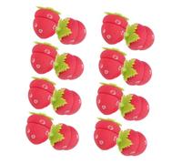 GANAZONO 18pcs Curly Hair Artifact Strawberries Hair Curlers Strawberry Rollers Curl Formers Self Curling Curler Soft Sleeping Heatless Curling Rods Sponge Red