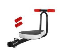 GANAZONO 1Pc Adjustable Foldable Bike Front Seat Chair Durable Electrocar Front Loading Saddle with Widened Seating Pad for Comfortable Family Trips Black