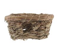 GANAZONO 1Pc Adorable Grass Woven Hamster House Durable Warm Nest for Small Pets Rabbit Chinchilla Hideout Unique Pastoral Design Pet Supplies for Cozy Exploration