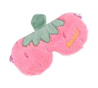 GANAZONO 1Pc Adorable Plush Strawberry Sleep Mask Cartoon Design Eye Shade Comfortable for for Blocking Light While Sleeping