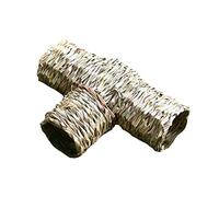 GANAZONO 1Pc Creative Hamster Tunnel Hand Woven Pet Nest for Animals Hide for Hamsters Mice and Hedgehogs Wood Color