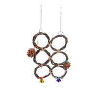 GANAZONO 1pc Hanging Circle Bird for Parrots Chewing Ring for Climbing Playing Safe for Birds Like Cockatiels Parakeets Engaging Birdcage Accessory