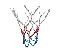 GANAZONO 1Pc Tricolor Basketball Net Durable Outdoor Mesh for Standard Rims Weather Resistant Design Creative Three Color Style Material Suitable for Indoor Outdoor Use