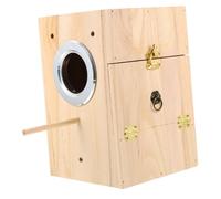 GANAZONO 1Pc Wooden Bird Breeding Box Durable Nest House for Parrots Budgies for Play Rest Safe Strong Design for Small Nesting Box