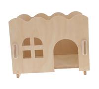 GANAZONO 1pc Wooden Hamster House for Pets White Hideout Safe and Odorless Shelter for Hamsters and Guinea Pigs Play and Retreat