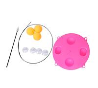GANAZONO 1Set Elastic Table Tennis Training Device Educational Plaything for Balls for Boys and Outdoor Sports Training Tool Rosy Color