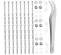 GANAZONO 1set Eyeglass Repair Kit Nose Pads Screws and Tweezers Comfortable Anti-Skid Nose Grips for Glasses Fixing and Maintenance Easy to Use and Stable
