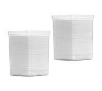 GANAZONO 2 Boxes Eyelash Glue Cleaning Cotton Pads, 400pcs Nail Polish Remover Pads for Eyelash Extension and Manicure, Soft Lint-Free Makeup Remover Cloths for Precise Glue Removal