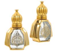 GANAZONO 2 Pcs 10ml Glass Roll on Bottles for Perfume and Essential Oils, Portable Multi-function Aroma Bottles with Stainless Steel Roller Balls, Suitable for Travel and Daily Random Style