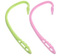GANAZONO 2 Pcs Long Handle Massage Hook Tool for Deep Tissue Trigger Point Relief Multi-Functional Body Massager Sticks for Neck Shoulder Back Waist Acupressure and Booster Random Color