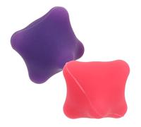 GANAZONO 2 Pcs Natural Silicone Hand Massage Balls Hexagonal Finger Exercise Therapy for Muscle Tension Relief and Hand Portable Stress Squeeze Tool and Circulation