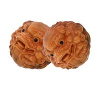 GANAZONO 2 Pcs Wooden Hand Balls for Elderly Finger Strengthening Deep Tissue Massage Sturdy Cliff Cypress Artistic Lion Head Design Present for Hand Relaxation