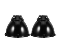 GANAZONO 2 Sets Heated Lamp Shade and Heater Lamp Cover with 5.8-Inch Dome for Poultry and Reptile Reflective Dome Caps Suitable for Livestock Heating and Basking Light Fixtures